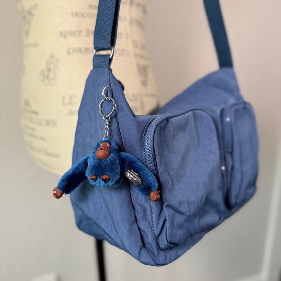 Kipling SIDNEY Handbag Women's Shoulder Crossbody Bag Ink Blue Tonal HB7685 - Picture 3 of 12